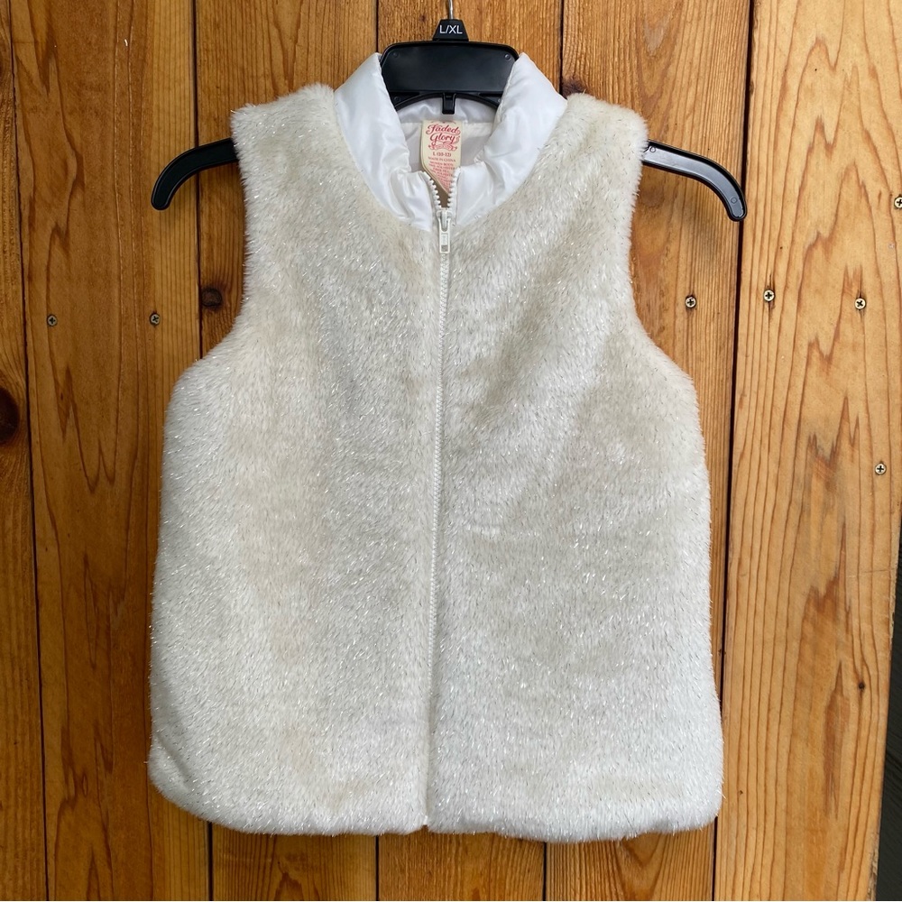 Girls Faded Glory Faux Fur Vest NWOT